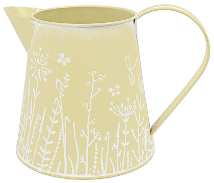 Декоративное кашпо-кувшин 19XBD14XH13.5/14.5CM
T:D10CM, св.желтый, металл