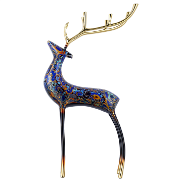 Статуэтка декоративная "Алтайский марал II", цвет синий, 19,5*8*33,5 см