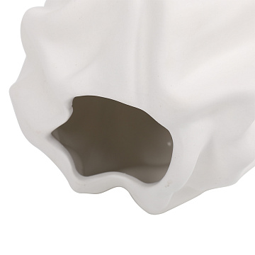 Ваза керамическая, цвет белый, 15*13 см