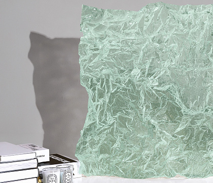 Упак. материал флористическая пленка со стеклянной текстурой , 60 мкр, 56 см х 10 м, графитовый