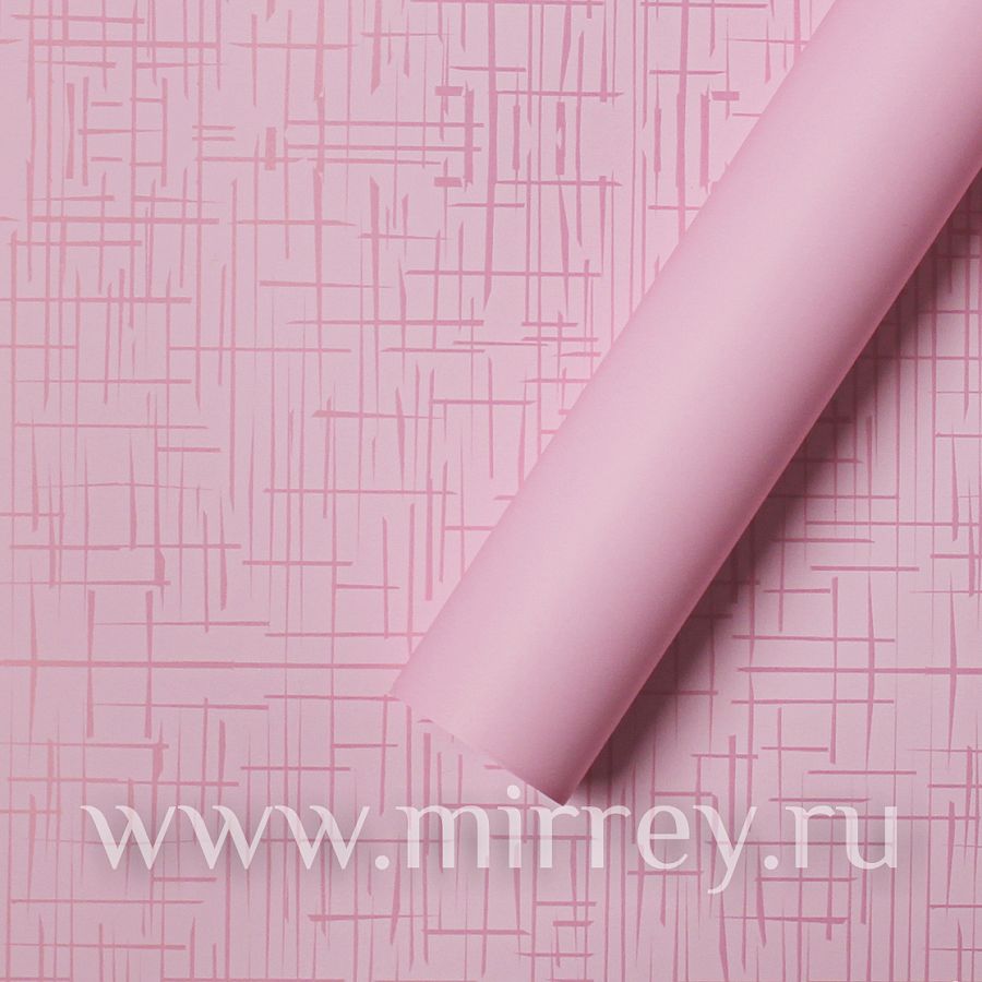 Упак. материал флористическая пленка "Матрица", 65 мкр, 58 см х 10 м, светло-розовый