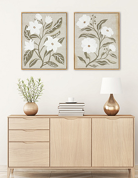 Набор панно "Отом" 2 шт., с тиснением, рама пластиковая, 50,6x40,6x4,6