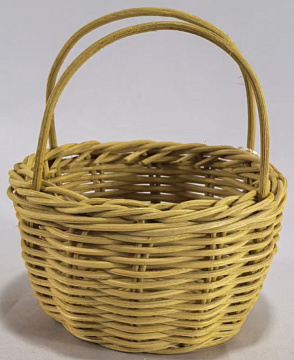 Корзина плетеная (ротанг), 10,5x5/11 см, 1 шт., натуральный