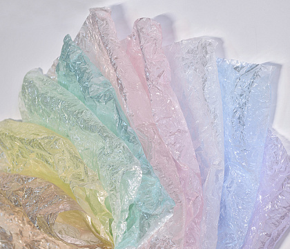 Упак. материал флористическая пленка со стеклянной текстурой , 60 мкр, 56 см х 10 м, графитовый