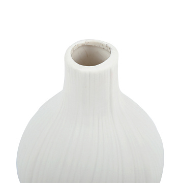 Ваза керамическая, цвет белый, 9,5*13 см