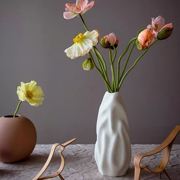 Ваза керамическая, цвет белый, 11*25 см