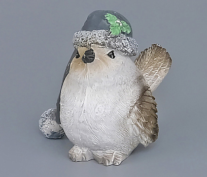 Декоративное новогоднее изделие Птичка 2, 5.5 см