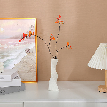 Ваза керамическая, цвет белый, 6*18 см