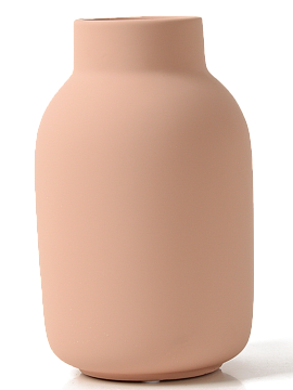 Ваза керамическая, цвет персиковый, 12,5*20 см
