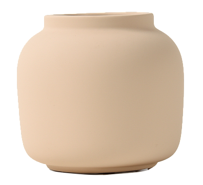 Ваза керамическая, цвет бежевый, 14,5*14,5*13 см
