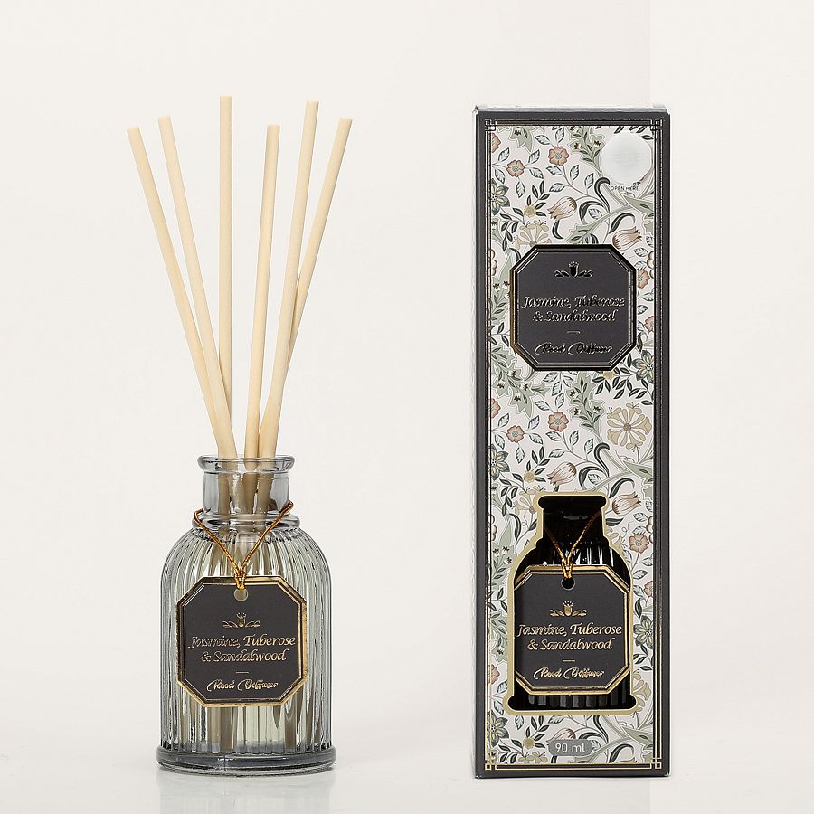 Ароматический диффузор с палочками 90 мл., Jasmine, Tuberose & Sandalwood/Жасмин, тубероза и сандаловое дерево