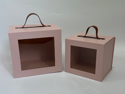 Набор коробок "Импровизация" 20x20x17 см,16x16x14 см, 2 шт., светло-розовый