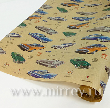  Крафт 40гр диз. Машинки (автомобили) ретро 0,72х10м