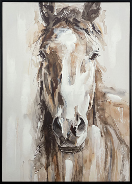 Картина "Лошадь", 30% ручная работа, рама пластиковая, 70*100*3,5