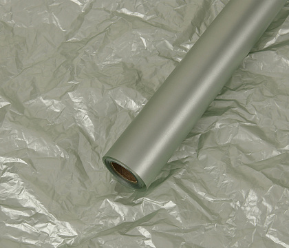 Упак. материал флористическая пленка с перламутровым эффектом, 50 мкр, 57 см х 10 м, светло-зеленый