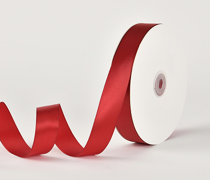 Лента атласная полиэстер 2.5 см*80 ярдов, винный (5 шт./упак.)