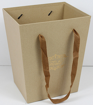 Коробка под цветы 23×18×27,5H см, 1 шт., бежевый