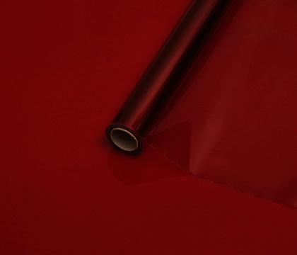 Упак. материал флористическая пленка глянцевая, 50 мкр, 58 см х 10 м, ярко-красный