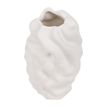 Ваза керамическая, цвет белый, 15,5*14,5*25,5 см