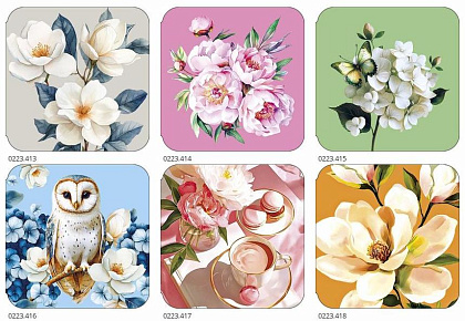 Набор открыток мини № 283, размер открытки 7х7 см. в наборе 120 шт.