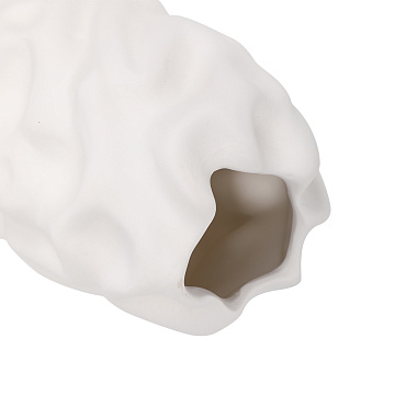 Ваза керамическая, цвет белый, 15,5*14,5*25,5 см