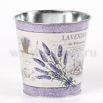 Декоративное кашпо "Прованс лаванда 1" D11XH11CM/B8.5, металл