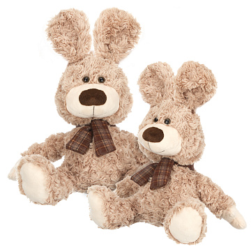 Игрушка мягконабивная ТМ "Relana" Зайчик с коричневым шарфиком, 25 см, в/п 25*25*20 см