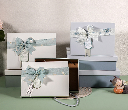 Набор коробок подарочных 29*21*9,5, 26*19*8, 23*17*6,5 см, 3 шт. зеленый