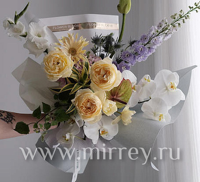 Дизайнерская бумага "Барокко", 53см х 53см,  100г/м2, 10 листов /упак, белый
