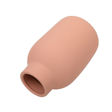 Ваза керамическая, цвет персиковый, 12,5*20 см