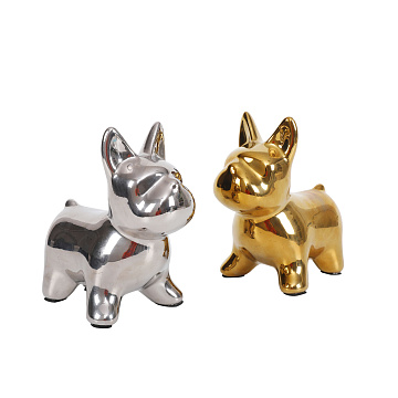 Статуэтка декоративная "Собака", цвет серебро, 14,5*9,5*15 см