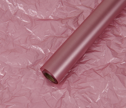 Упак. материал флористическая пленка с перламутровым эффектом, 50 мкр, 57 см х 10 м, ярко-розовый