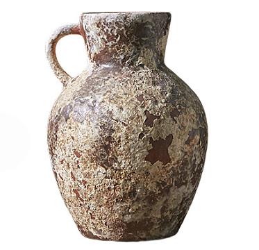 Ваза керамическая декоративная, цвет бежево-коричневый, 27*17 см.