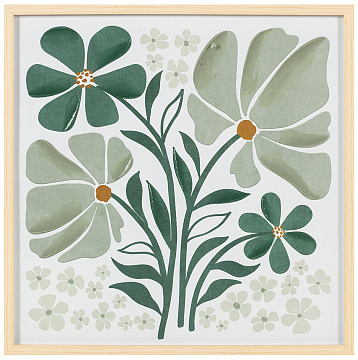 Набор постеров "Грасс" 2 шт., с глянцевым покрытием, рама пластиковая со стеклом, 60,6x60,6x5