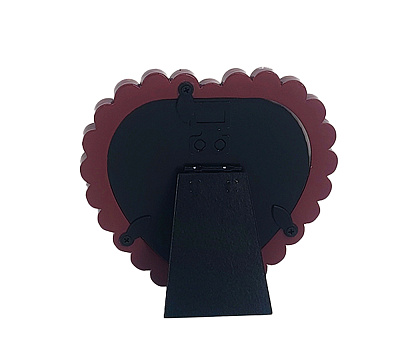 Фоторамка декоративная из эпоксидной смолы, серия "Бабл", цвет красный, со стеклом, 10x10 см