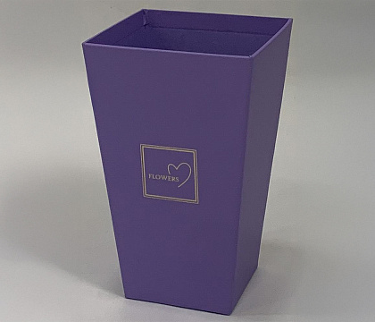 Коробка под цветы 9x6x14,5 см. 1 шт., фиолетовый