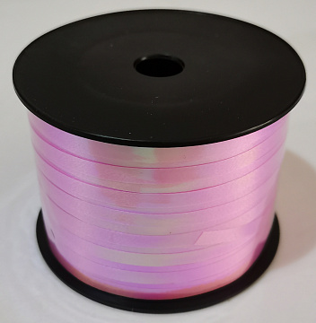 Лента полипропиленовая перламутр 0,5 см х 250 ярд., розовый