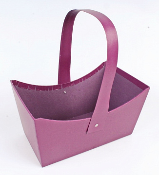 Коробка под цветы, картон, 22x13x12 см, сливовый (W9633-plum)