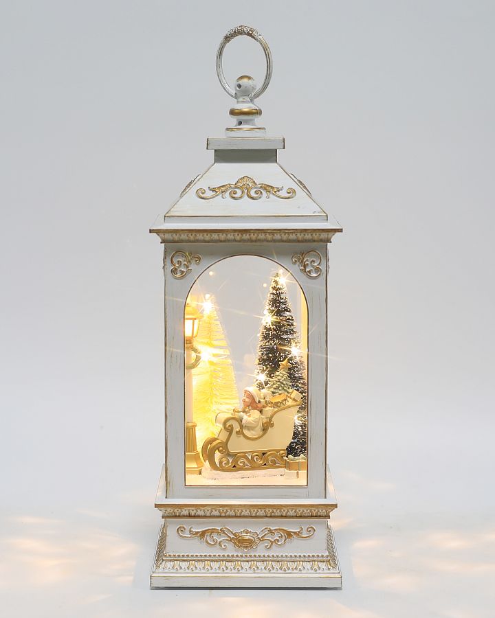 Светящаяся новогодняя композиция  14X14X38CM, работает от батареек 3AA , в комплект не входят