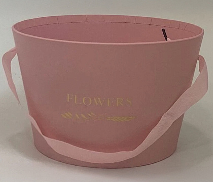 Коробка под цветы 20,2x12,5см, 1 шт., св.розовый