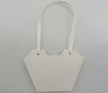 Сумочка подарочная с тиснением, 23*15*9 см, 10 шт./упак., белый