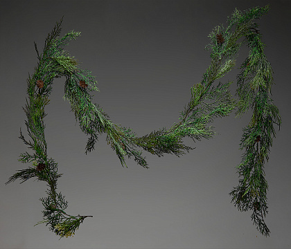 Гирлянда декоративная с шишками 180 см., 1 шт.