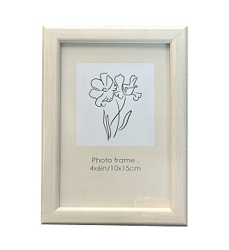 Фоторамка декоративная из пластика со стеклом "Сканди", цвет белый, 10x15 см
