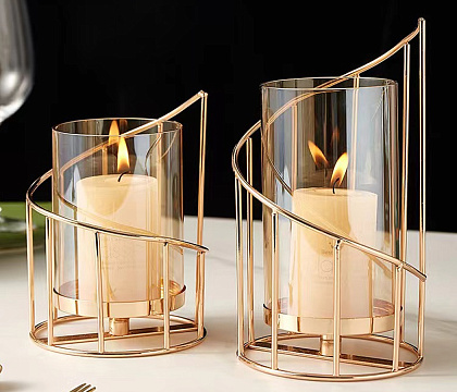 Подсвечник серия "Аэрис", цвет золото, 16 см