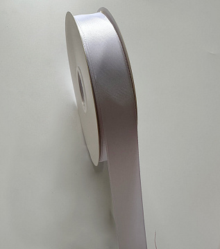 Лента атласная полиэстер 2,5 см*80 ярдов, белый (3 шт./упак.)