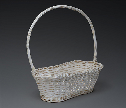 Корзина плетеная (ива), 43*23*21*15*49 см, 1 шт., белый