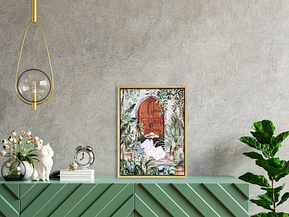 Постер "В саду", рама пластиковая, 30*40*3,5