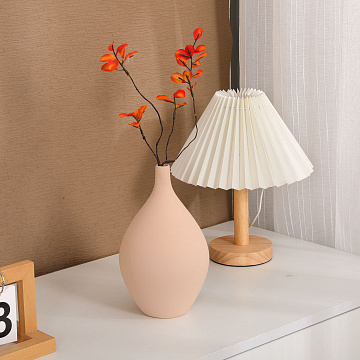 Ваза керамическая, цвет нежно-розовый, 13*21 см