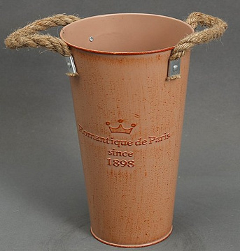 Декоративное кашпо-ваза 15.5XH26CM B10CM. металл