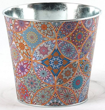 Декоративное кашпо  "Колорит" D15X13.8см B11 см, металл